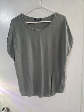 Buffalo David Bitton Women's Olive Green Short Sleeve Tee
